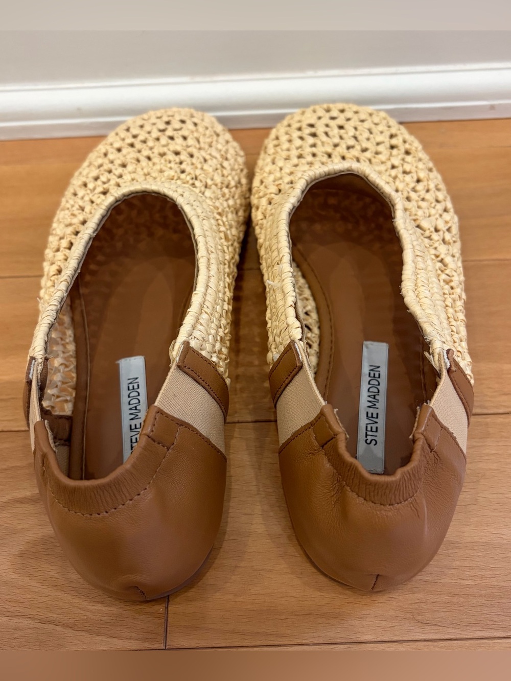 NWT Steve Madden Meela Flats in  Natural Raffia - Picture 5 of 7
